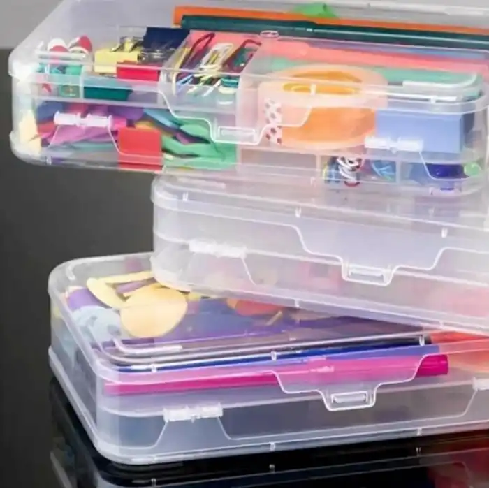 Şeffaf Plastik Bölmeli Çift Taraflı Hobi Dikiş Iğne Kutusu Düzenleyici Arduino Balıkçı Malzeme Saklama Organizer (1)