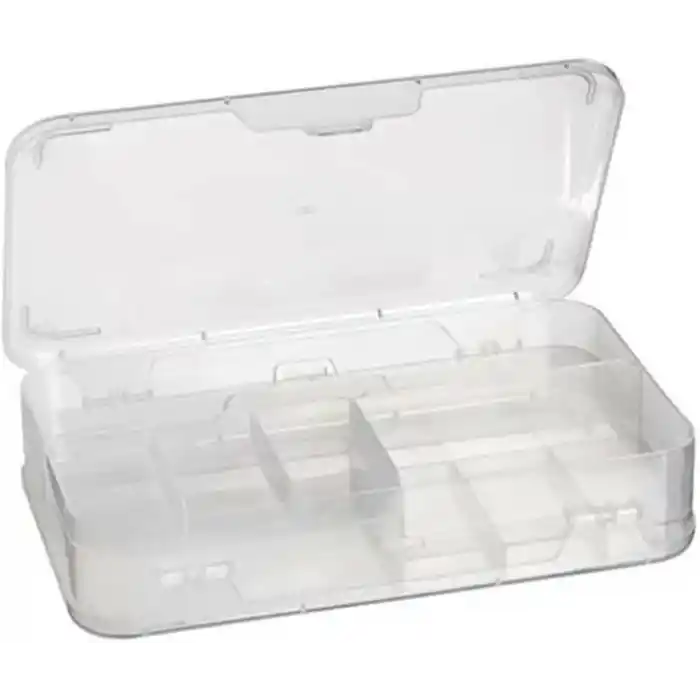 Şeffaf Plastik Bölmeli Çift Taraflı Hobi Dikiş Iğne Kutusu Düzenleyici Arduino Balıkçı Malzeme Saklama Organizer (1)