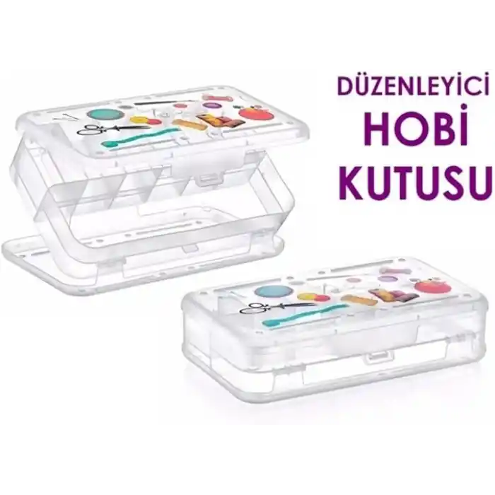 Şeffaf Plastik Bölmeli Çift Taraflı Hobi Dikiş Iğne Kutusu Düzenleyici Arduino Balıkçı Malzeme Saklama Organizer (1)