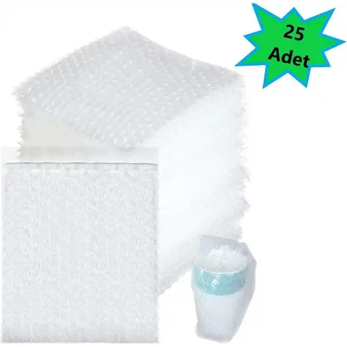 tify Balonlu Patpat Torba Bantlı 20x25 +5 (25 Adet) Baloncuklu Torba