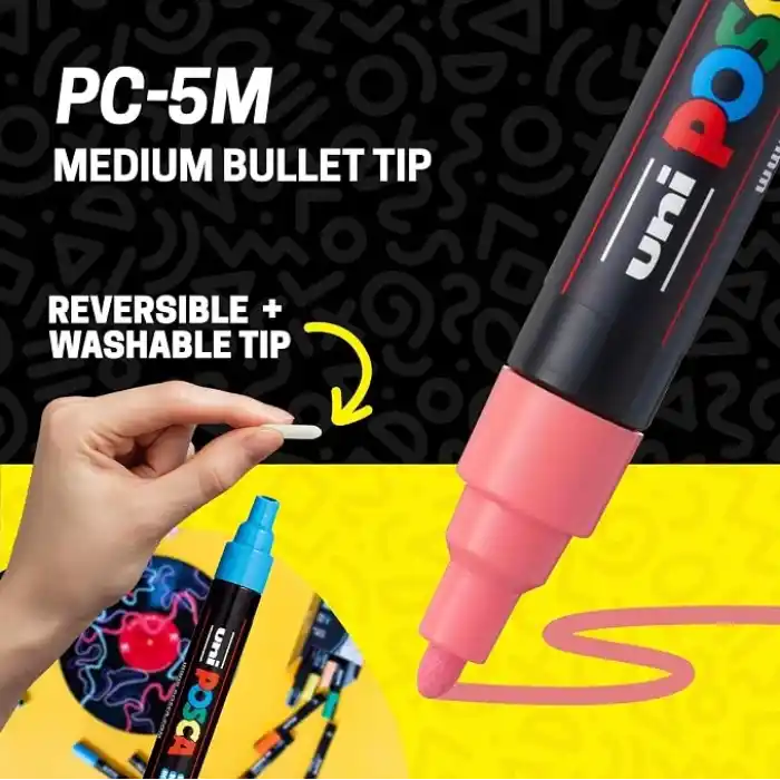 UNİ POSTER MARKÖRÜ POSCA SET PC-5M/8C SC SOFT RENK 8 Lİ