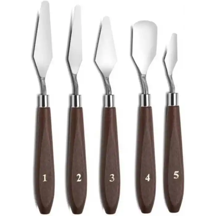 Genel - Resim Spatula Seti, Metal Spatula 5Li (Painting Knife) Tek Ebat