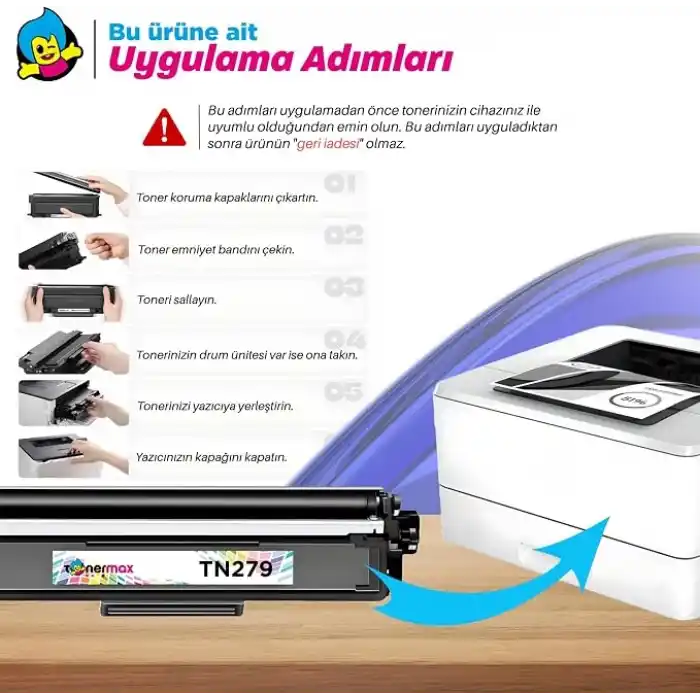 Brother Uyumlu Tonermax DCP-L3560CDW Muadil Toner Set- Çipli/TN-279XL