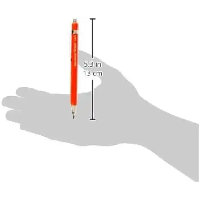 Koh-I-Noor 2mm Çap Kısa Mekanik Debriyaj Kurşun Tutucu Kalem - Kırmızı