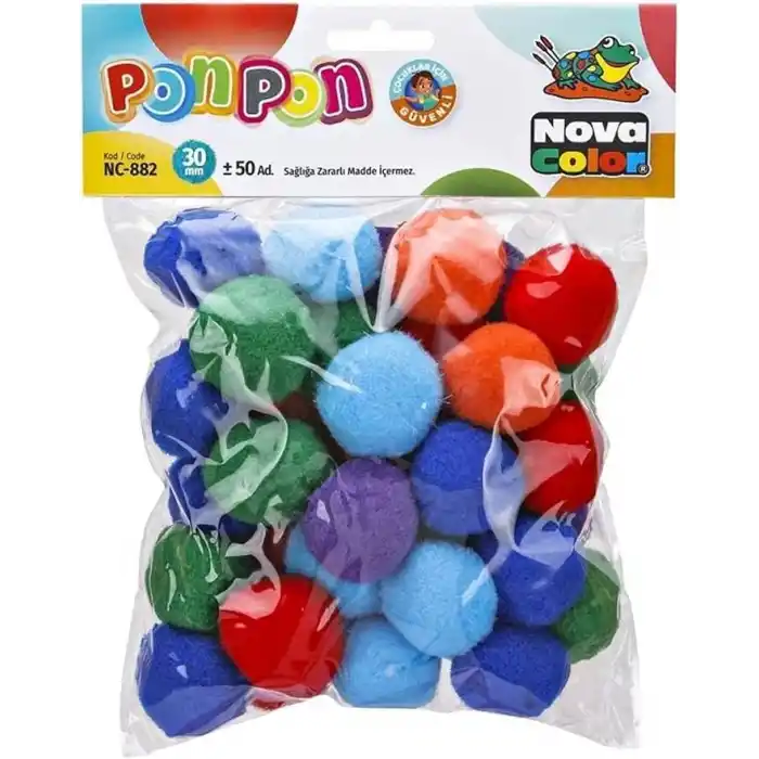 Nova Color Ponpon 30 mm, 50li Set, NC-882