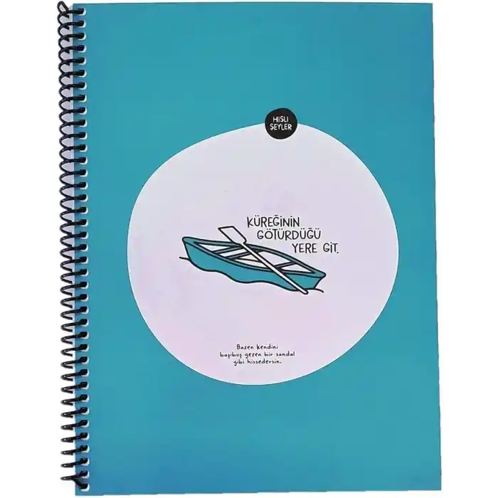 Keskin Color Hisli Şeyler 18,5x25 Spiralli Çizgili Defter Küreğinin Götürdüğü Yere Git