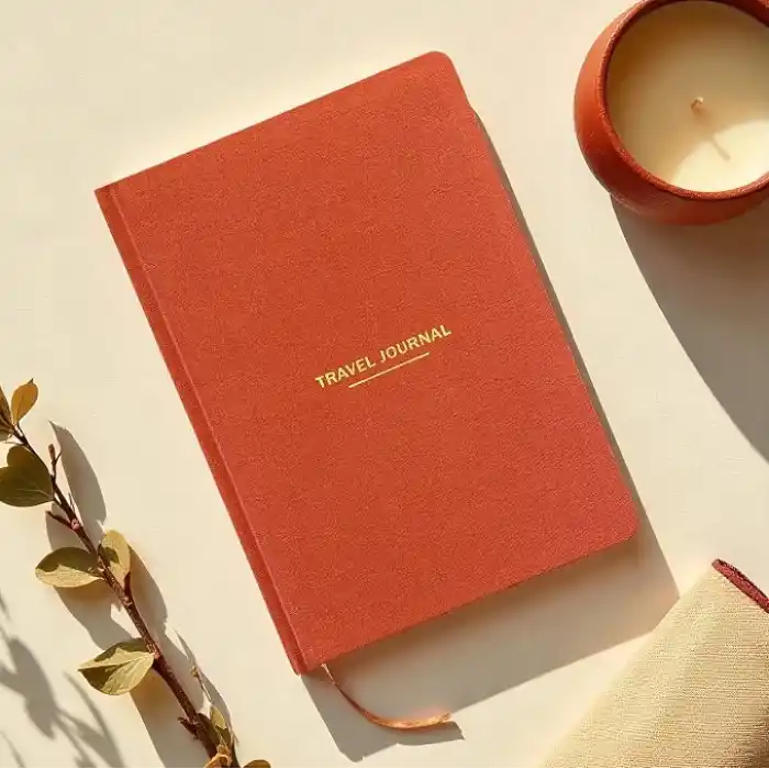 Fark Tanıtım Travel Journal – Sert Kapaklı Seyahat Günlüğü, A5 Boyutunda, Planlama & Anı Alanı – Anı Defteri (Kiremit)