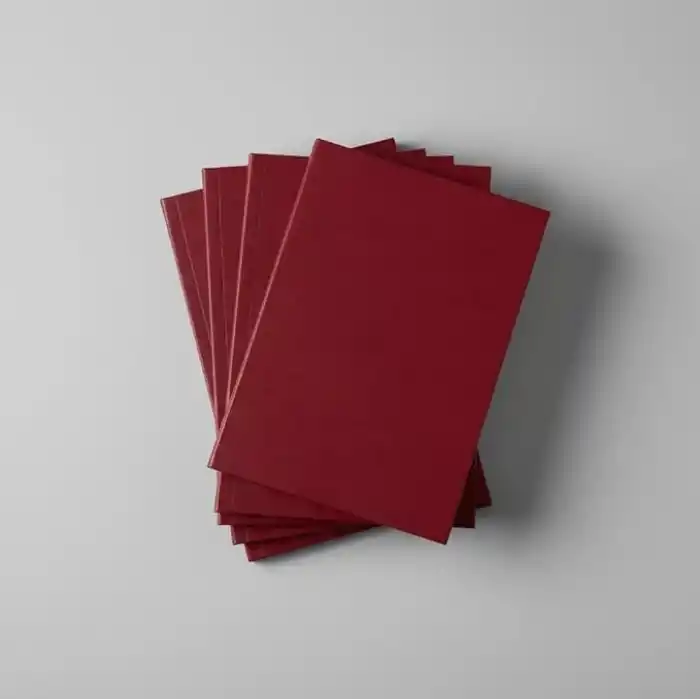 Fark Tanıtım Çizgili Not Defteri – 64 Yaprak, 90 gr Ivory Kağıt, Amerikan Ciltli Not Defteri, Ofis ve Günlük Kullanım İçin İdeal (Bordo, A6 (10,5cm x 14,8cm))