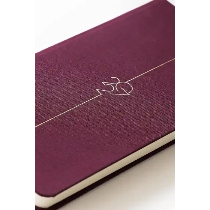 Matt Notebook 2027 Yılı Haftalık Keten 9x17 cm Cep Ajandası 12 Aylık Bordo