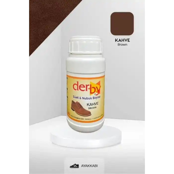 Derby Kahve Süet Ve Nubuk Deri Boyası 250 Ml Süet Nubuk Ayakkabı Boyası