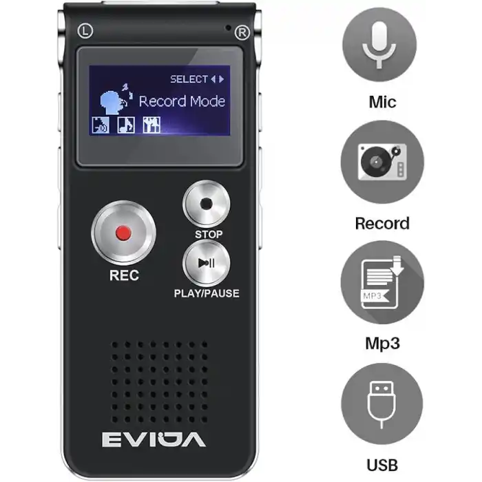 EVIDA Dijital Ses kayıt cihazı von L60 1536 kbps PCM Linearity 8 GB kurulu pil ile oyun hız uyum im MP3 oynatıcı ses etkinleştirmek için Aufzeic 8Gb