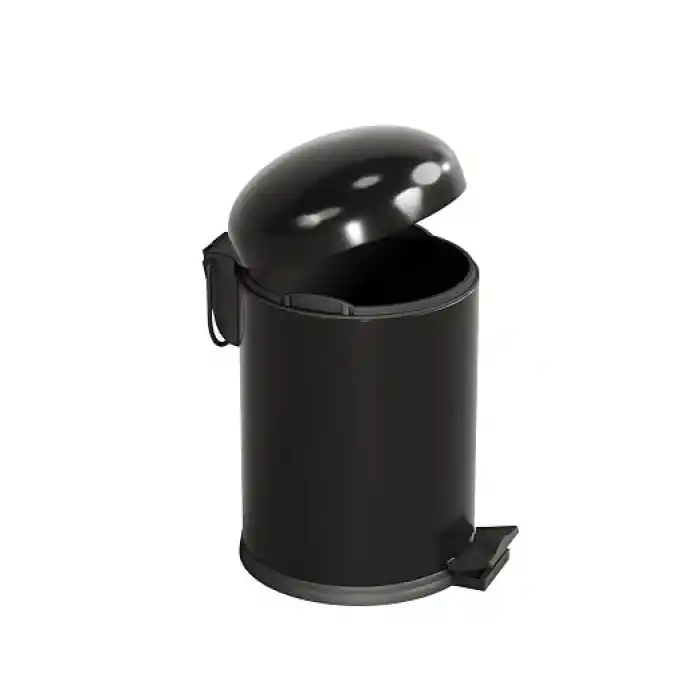 Aqua Bagno Smile Çöp Kovası -Pedallı 5 lt, Mat Siyah