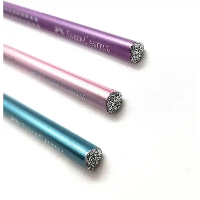 Faber-Castell Pırlanta Sparkle Kurşun Kalem Seti (3 Adet Kalem), Pastel Mat Renkler Seri
