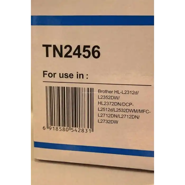 Brother TN-2456 Uyumlu Muadil Toner, Yüksek Baskı Kalitesi, Uzun Ömürlü, Çipli, Lazer Yazıcı Kartuşu, Ofis Ev Okul İçin, Profesyonel Kalite (Siyah)