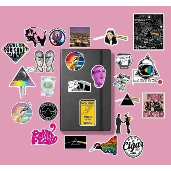 Pink Floyd Sticker Paketi/Bullet Journal Defter Çıkartma Ajanda Laptop Etiket