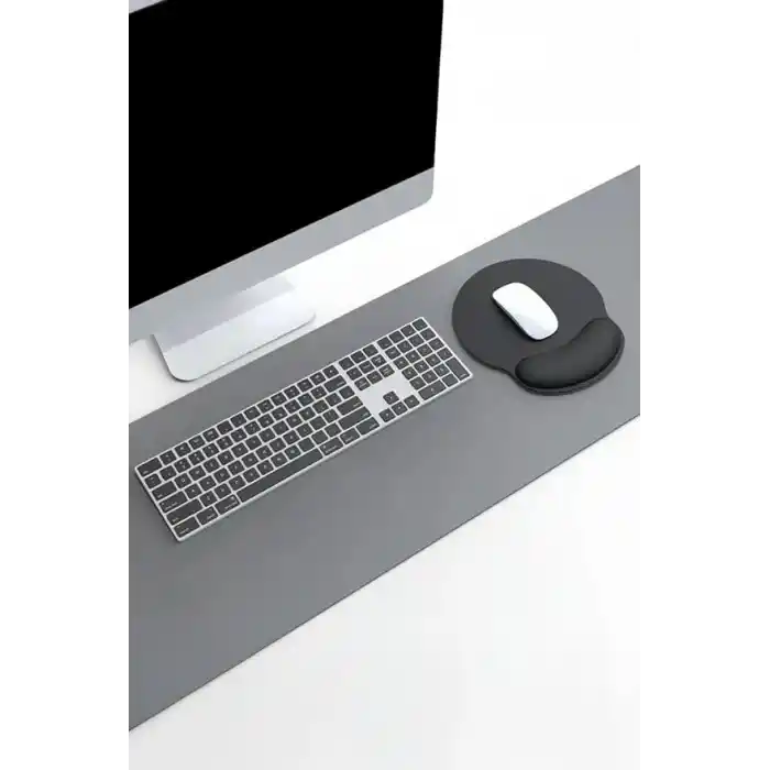 ComfiPad Bilek Destekli Konfor Kaymaz Ergonomik Mouse Pad Siyah Siyah