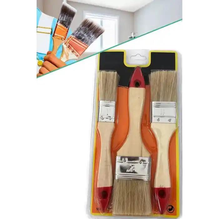 Mobee Real OZS-10149 Kestirme Fırça Seti Boyacı Seti Hobi Seti 3 Lü Boya Fırça Seti 1410