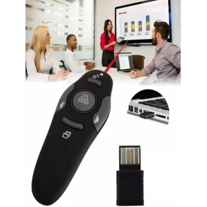 MODDESTORE Profesyonel Laser Pointer 2.4Ghz Usb Kablosuz Projeksiyon Lazer Sunum Kumandası