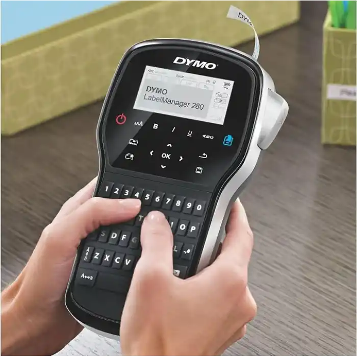 Dymo Label Manager 280P, Elde Taşınır PC Bağlantılı ve Şarj edilebilir Etiketleme Makinesi (6/9/12 mm D1 şeritlerle uyumlu kullanım) - S0968920