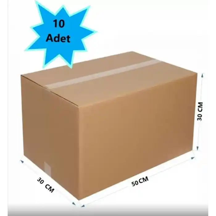50X30X30 1.Kalite (10 ADET) Çift Oluklu Eşya Taşıma, Karton, Çeyiz Kolisi, Taşınma Kolisi