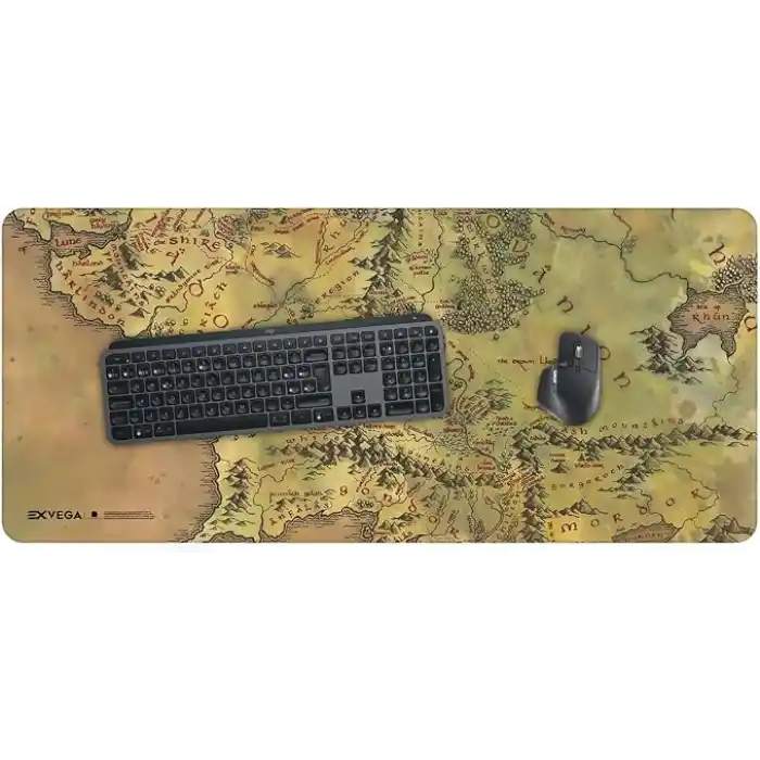 EXVEGA XXL Profesyonel Mouse Pad 90x40 (Midd Earth Map, The Lord Of The Rings: The Fellowship Of The Ring)