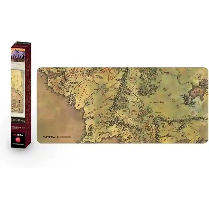 EXVEGA XXL Profesyonel Mouse Pad 90x40 (Midd Earth Map, The Lord Of The Rings: The Fellowship Of The Ring)