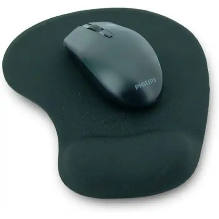 Coverzone Bilek Destekli Mouse Pad Kumaş Yüzey Kaymaz Alt Taban Kullanıcı Dostu Şık ve Rahat Tasarım Fare Altlığı (Siyah)