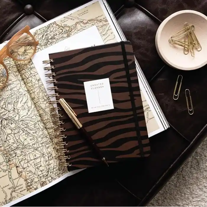 PAPERORA Spiralli Süresiz Planlayıcı Ajanda Kahverengi Zebra- 15x21