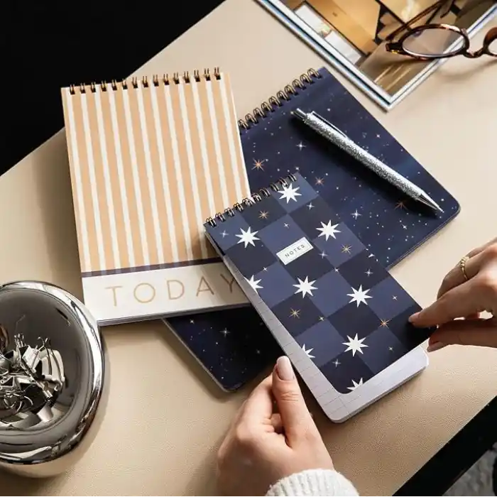 PAPERORA Haftalık ve Günlük 3’lü Masaüstü Süresiz Planlayıcı Set - Galaksi