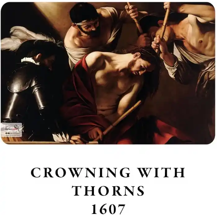 Retronote Saint Series I - A5, Caravaggio 4lü Defter Seti III, Çizgisiz, Toplam 256 Sayfa, Her biri 64 Sayfa, Tel Dikiş, Esnek Kapak, Oval Kenar, Tuval Doku, 60 gram, Sarı Krem Renk, çok renkli