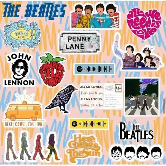 The Beatles Sticker Seti | Laptop Notebook Telefon Etiket Journal
