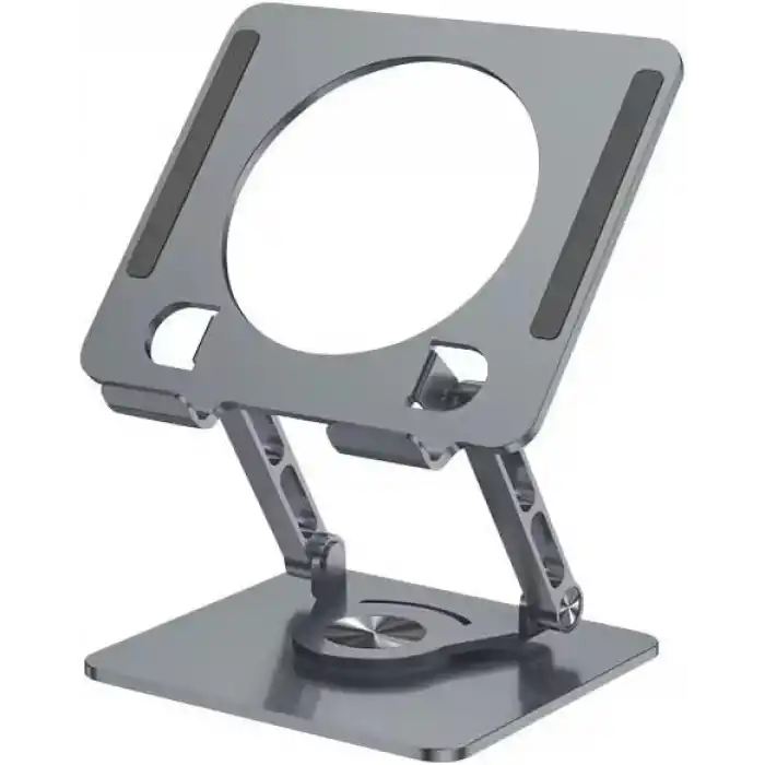 360 Derece Dönebilir Laptop ve Tablet Standı – Paslanmaz Çelik, Ayarlanabilir Yükseklik, Katlanabilir Masaüstü Bilgisayar Standı, iPad ve MacBook Uyumlu Ergonomik Raf-Dizüstü Pc (Tablet Standı)