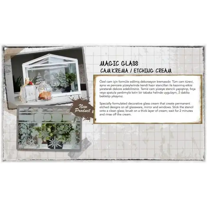 Cadence Magic Glass(Cam Kumlama Kremi) Şeffaf Tek Ebat