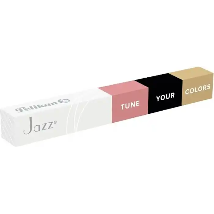 Pelikan Tükenmez kalem Jazz Noble, pembe (pembe), sağ elini kullananlar ve solaklar için, şık metal tükenmez kalem, katlanır kutuda, 821636