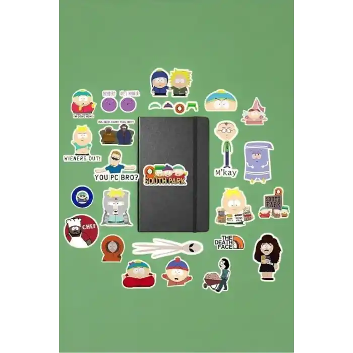 South Park Sticker Paketi/Bullet Journal Defter Çıkartma Ajanda Laptop Etiket, 98746516846684