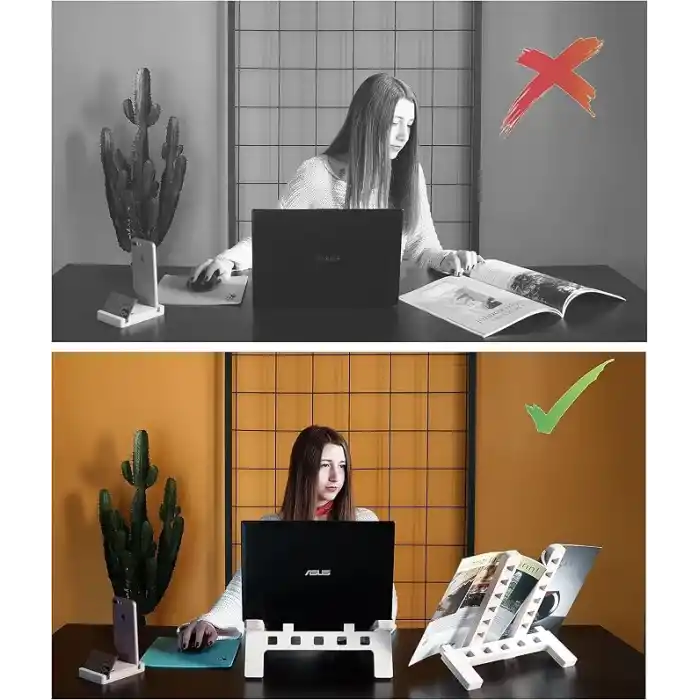 Mahi-Mahi Laptop Standı & Kitap Okuma Standı, 11-17.3 inç Uyumlu, Taşınabilir Dizüstü Bilgisayar Standı, Ergonomik Tasarım, 6 Farklı Yükseklik Ayarı