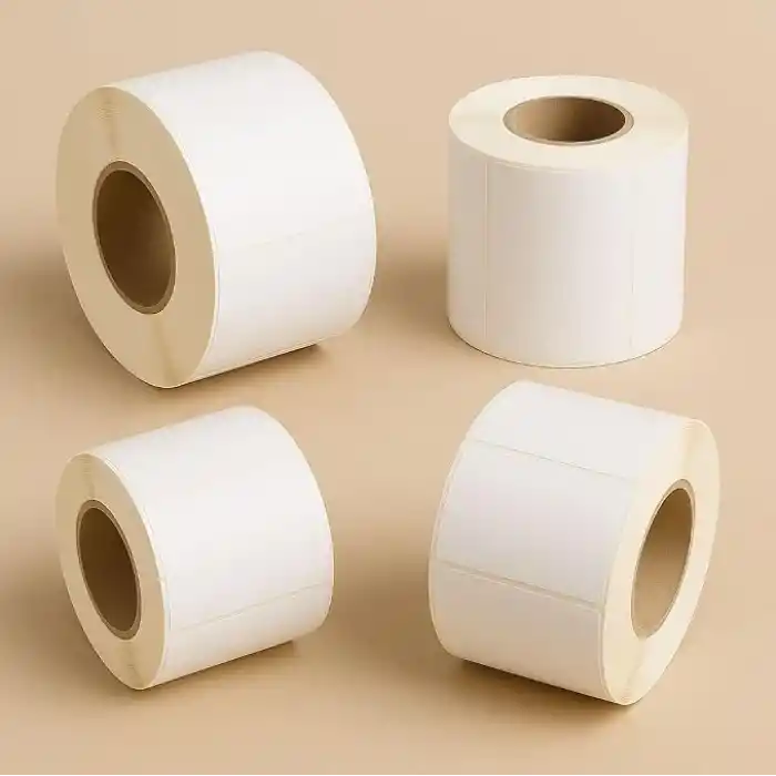 100x100 mm EKO TERMAL ETİKET RULO HOTMELT TUTKAL / 1000 Lİ SARIM/Ø 25 mm