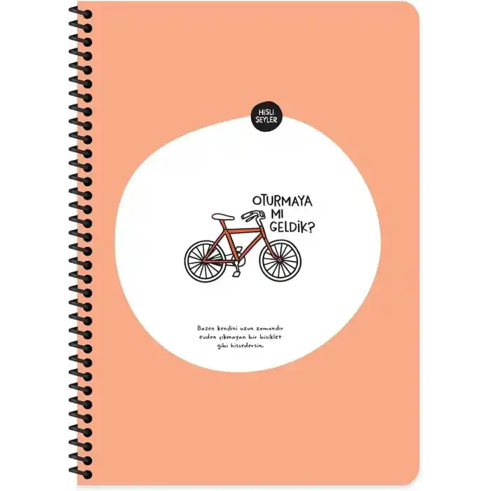 Keskin Color Hisli Şeyler A4 Kareli Spiralli Stickerli Defter Oturmaya Mı Geldik?