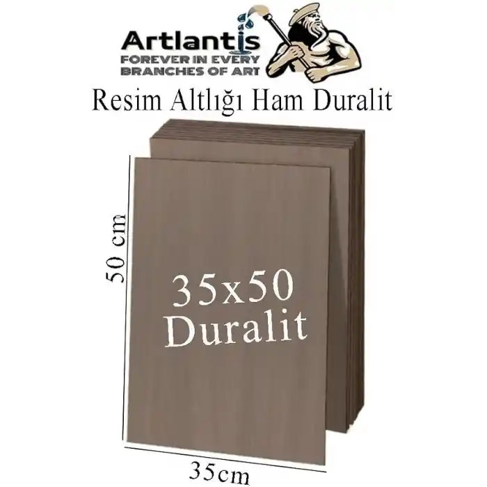 Resim Altlığı Duralit 35x50 cm 1 Adet Ham Mdf Çok Amaçlı Kullanım 3 mm Kalınlığında Durolit