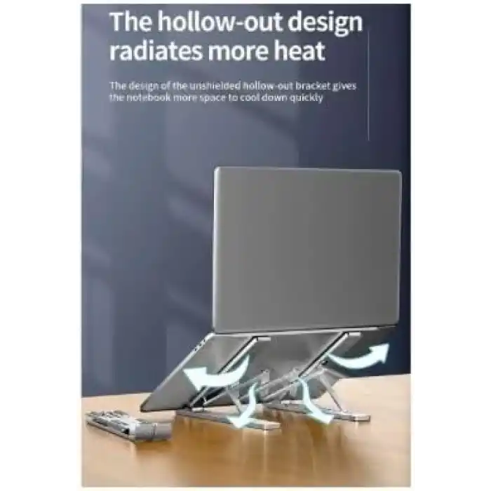 En Büyük Boy Alüminyum Katlanabilir Kademeli Laptop Bilgisayar Notebook Mac Standı, Ergonomik Notebook ve Tablet Tutucu, Çok Sağlam Metal Taşınabilir Tasarım, Hafif Koruma Çantası ile Beraber sg-001