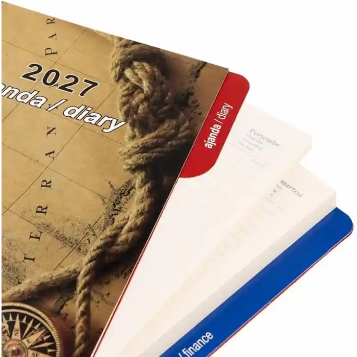 2K 2027 Organizer Ajanda Yedeği 4 Delikli A5 Tarihli Çizgili Blok ivory Kağıt 15x21 cm.