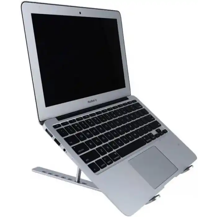 En Büyük Boy Alüminyum Katlanabilir Kademeli Laptop Bilgisayar Notebook Mac Standı, Ergonomik Notebook ve Tablet Tutucu, Çok Sağlam Metal Taşınabilir Tasarım, Hafif Koruma Çantası ile Beraber sg-001