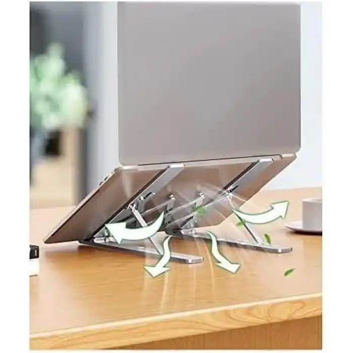En Büyük Boy Alüminyum Katlanabilir Kademeli Laptop Bilgisayar Notebook Mac Standı, Ergonomik Notebook ve Tablet Tutucu, Çok Sağlam Metal Taşınabilir Tasarım, Hafif Koruma Çantası ile Beraber sg-001