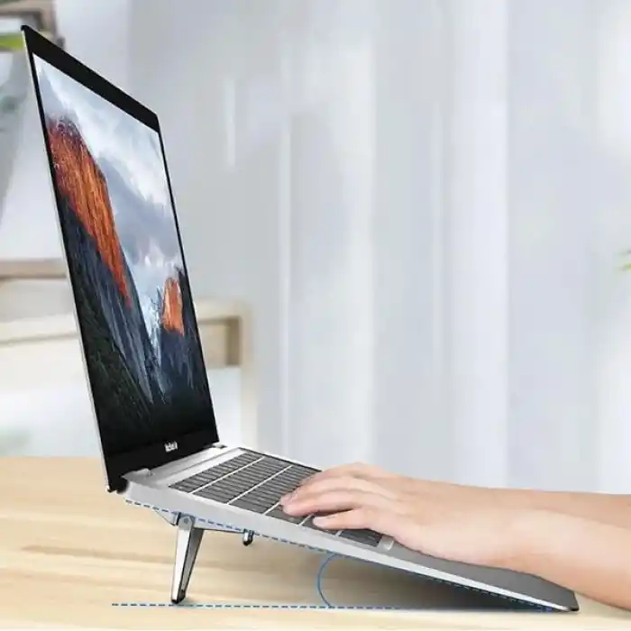 Coofbe Mini Laptop Standı Masaüstü Laptop Tutucu Laptop Standı Portatif Yapışkanlı Laptop Standı set
