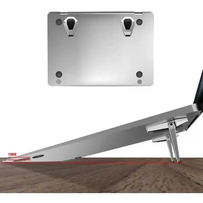 Coofbe Mini Laptop Standı Masaüstü Laptop Tutucu Laptop Standı Portatif Yapışkanlı Laptop Standı set