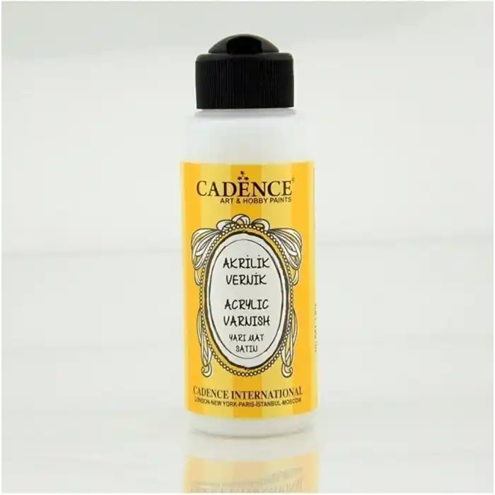 Cadence Yarı Mat Su Bazlı Vernik 120Ml Şeffaf Tek Ebat