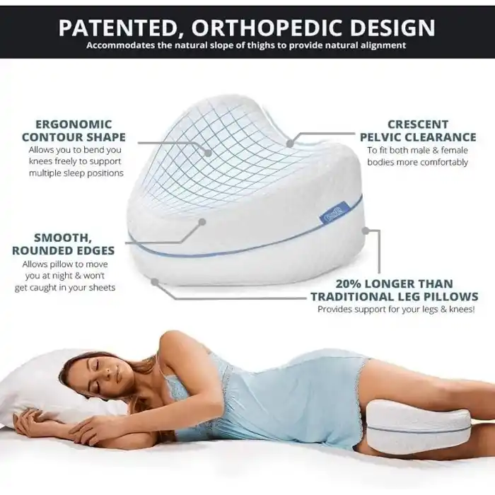 Whiteblanco Ortopedik Bacak Arası Yan Yatış Yastığı Ergonomik Uyku Minderi