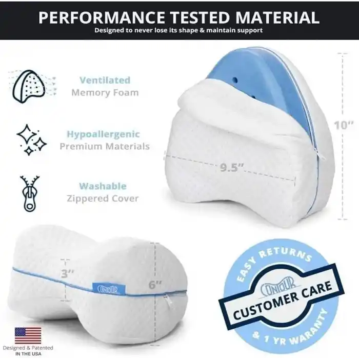 Whiteblanco Ortopedik Bacak Arası Yan Yatış Yastığı Ergonomik Uyku Minderi