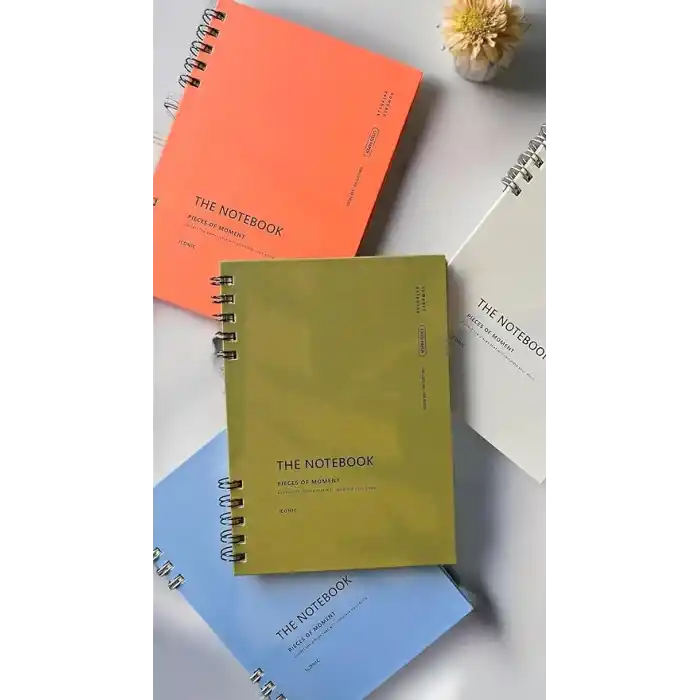 Fark Tanıtım Spiralli 80 Yaprak Çizgisiz A5 Defter, Not Defteri, Okul Defteri, 4 Farklı Renk Seçeneği (02 Placid Blue)