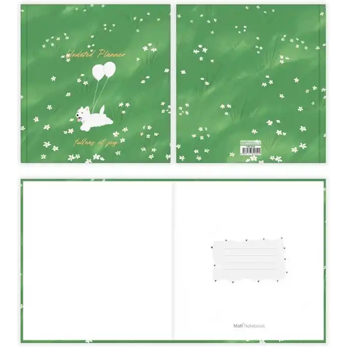 Matt Notebook 15x15 Kare Süresiz Planlayıcı Ajanda Manzara